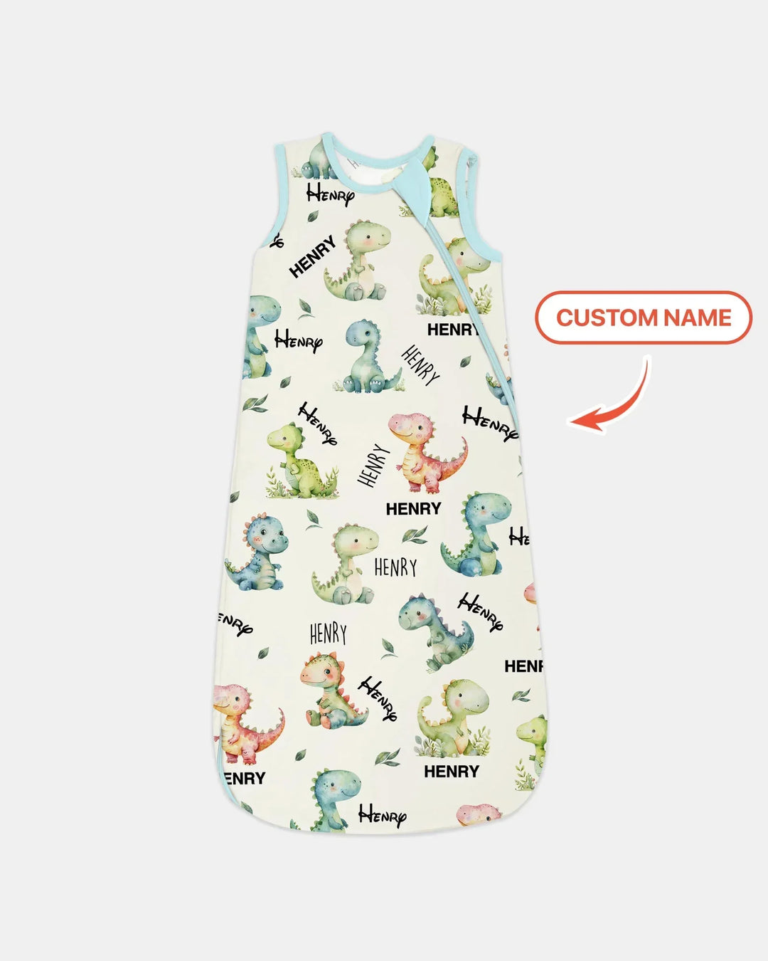 Dinosaur Custom Name Bamboo Sleep Bag