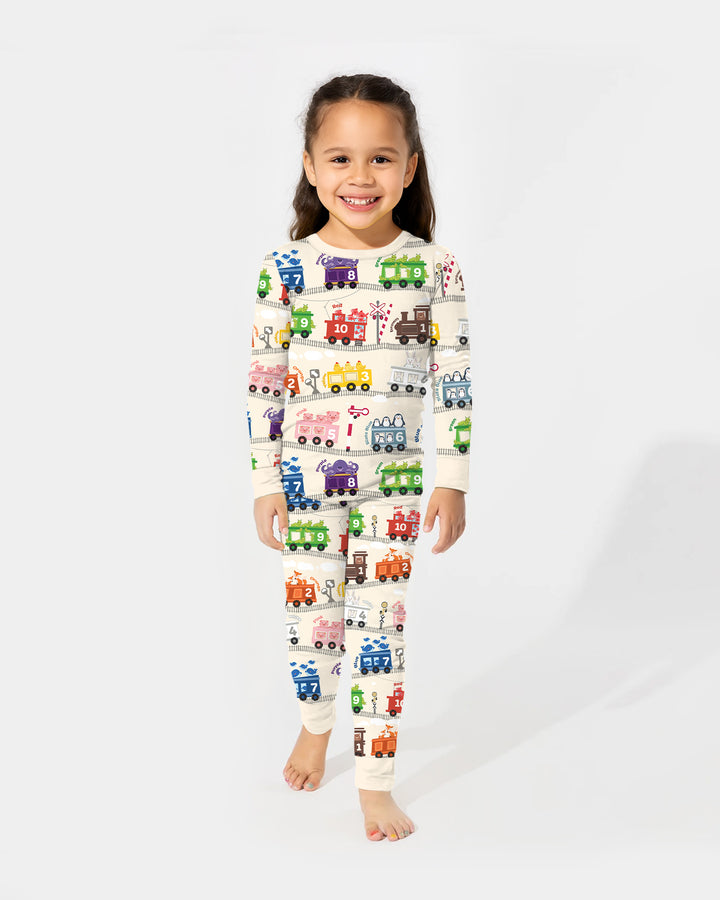 Template Bamboo Two Piece Long Sleeve Pyjamas Set