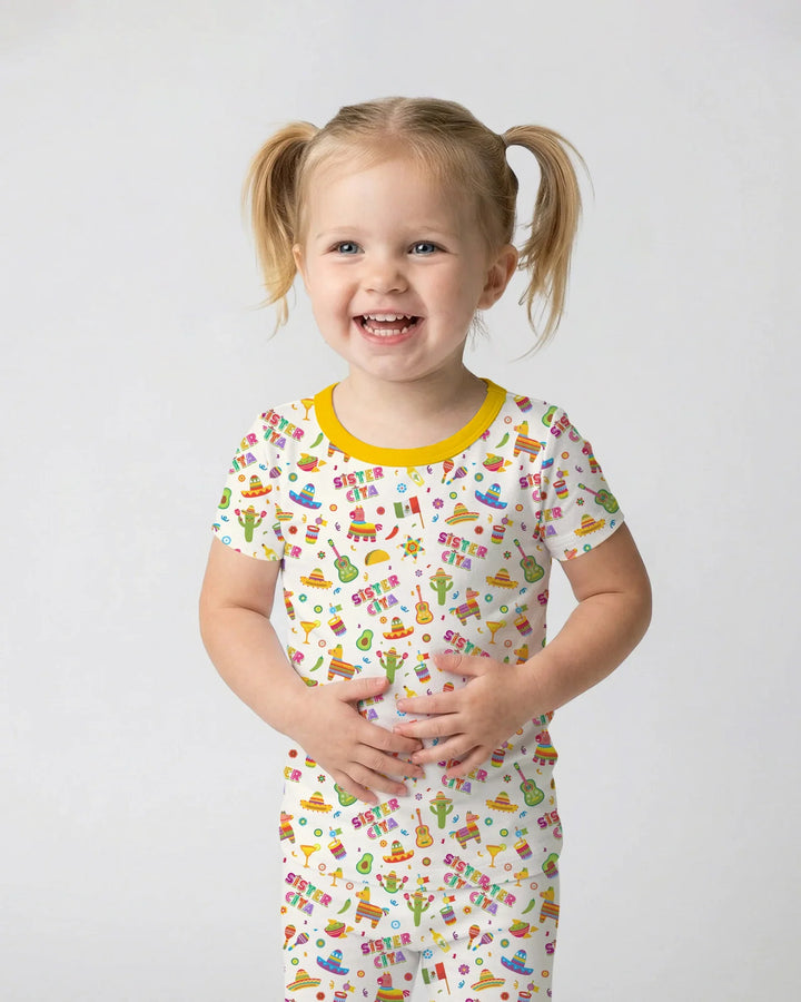 Cinco de Mayo Family Matching Bamboo Two Piece Short Sleeve Pajama Set
