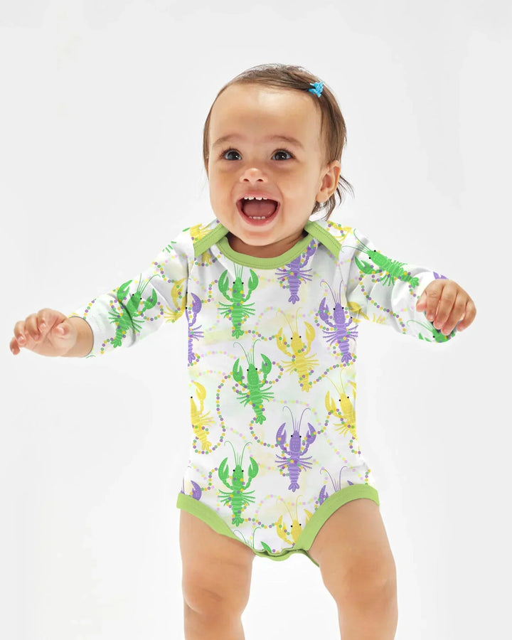 Mardi Gras Crawfish Family Matching Bamboo Bodysuit