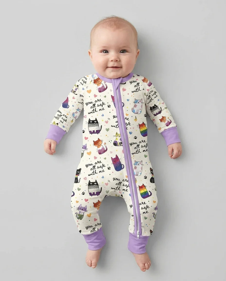 Loved & Safe Kitties Family Matching Bamboo Convertible Zippy