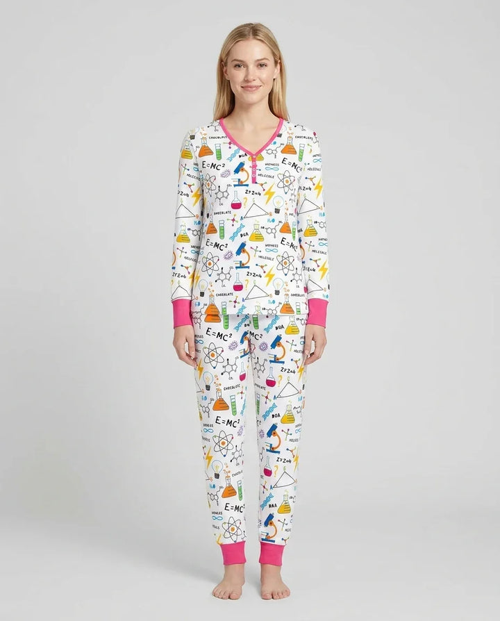 Science Explorer Family Matching Bamboo Women Pajama Set
