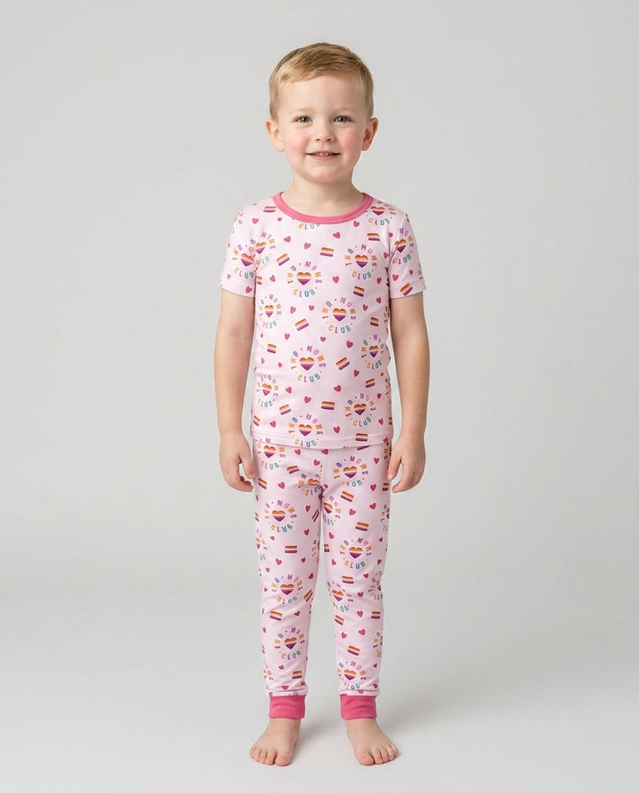 Love Makes Family Bamboo Two Piece Short Sleeve Pajama Set