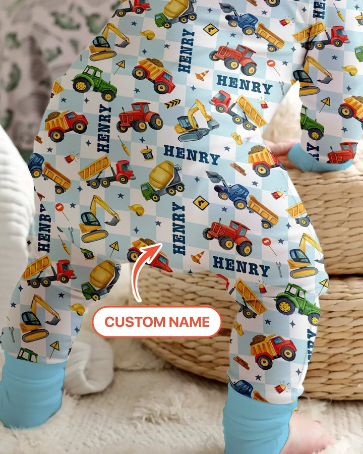 Under Construction Custom Name Bamboo Convertible Zippy