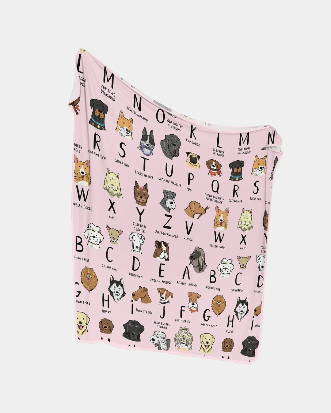 Funny Dogs Alphabet Bamboo Blanket