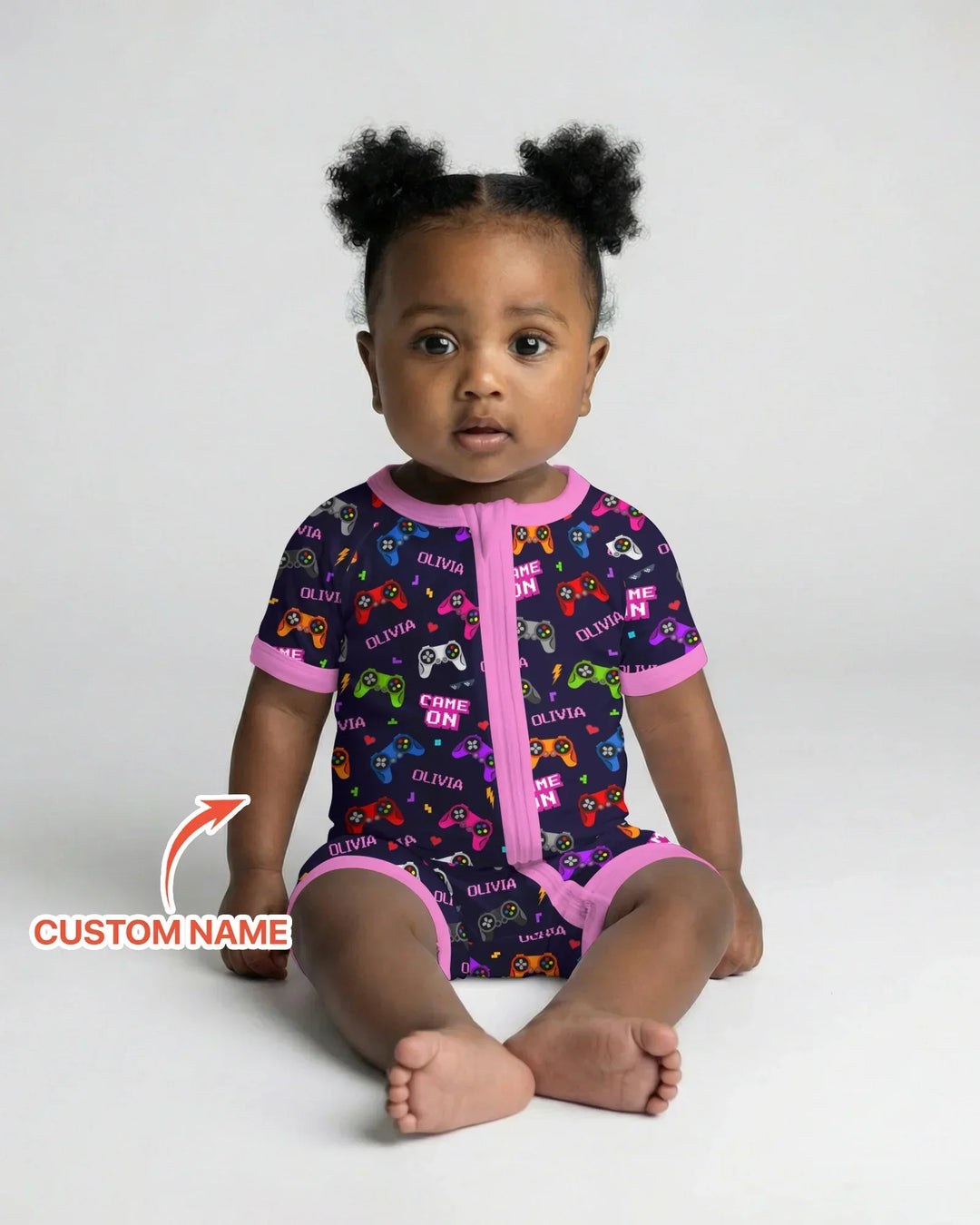 Custom Name Game On Family Matching Bamboo Shorty Zippy