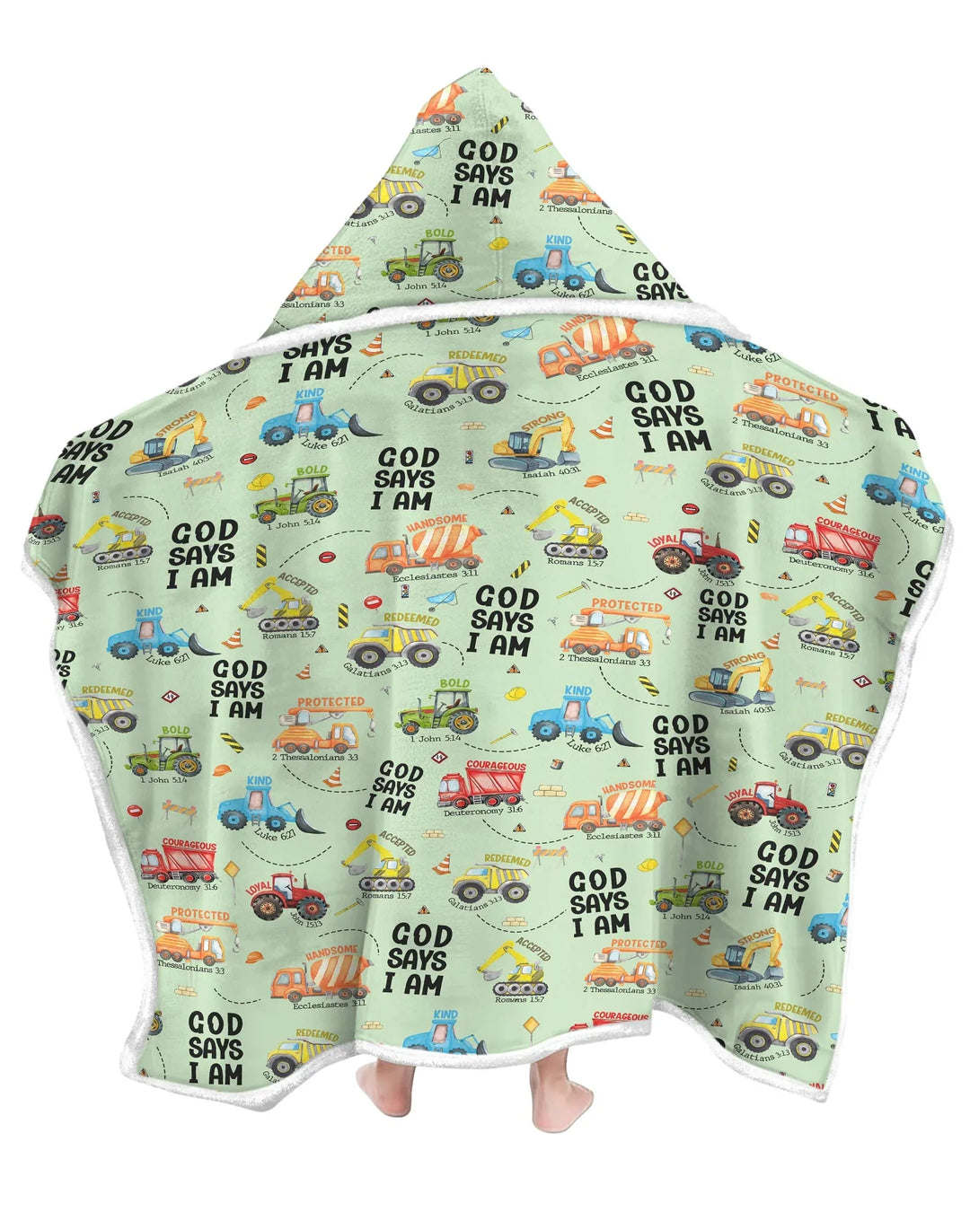 God Says I Am Boy Bamboo Wearable Hooded Blanket