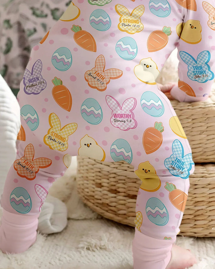 Easter Christian Bunny Bamboo Convertible Zippy