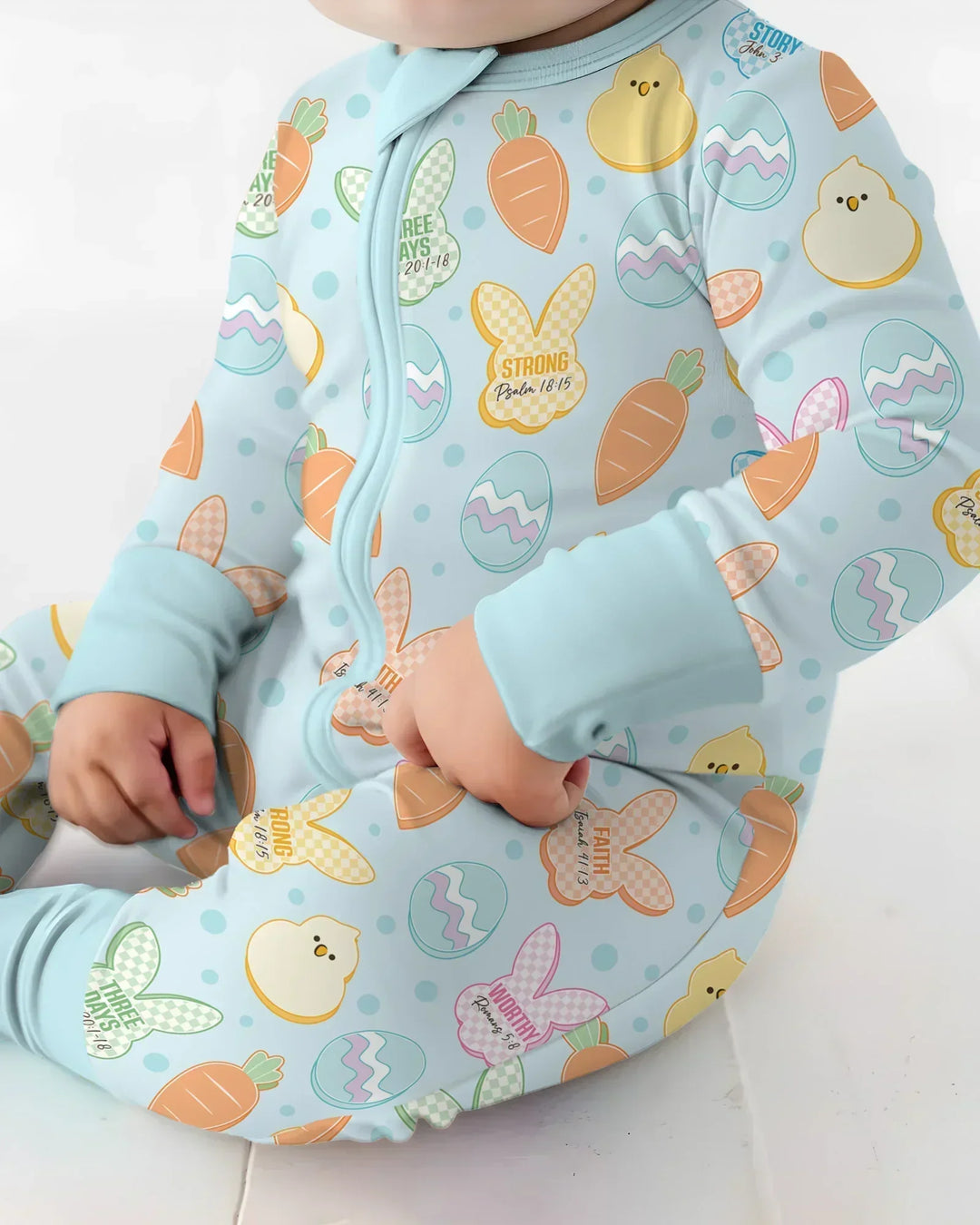 Easter Christian Bunny Bamboo Convertible Zippy