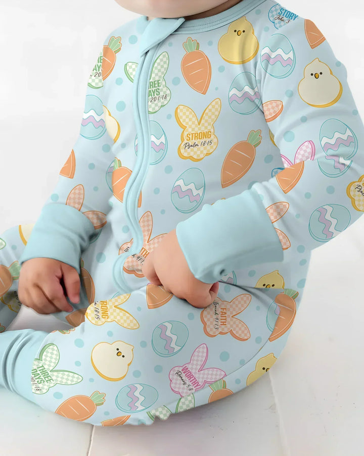 Easter Christian Bunny Bamboo Convertible Zippy