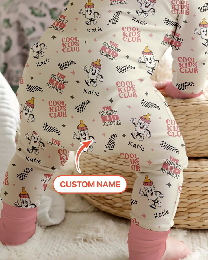 Custom Name Cool Club Daddy & Me Matching Bamboo Convertible Zippy