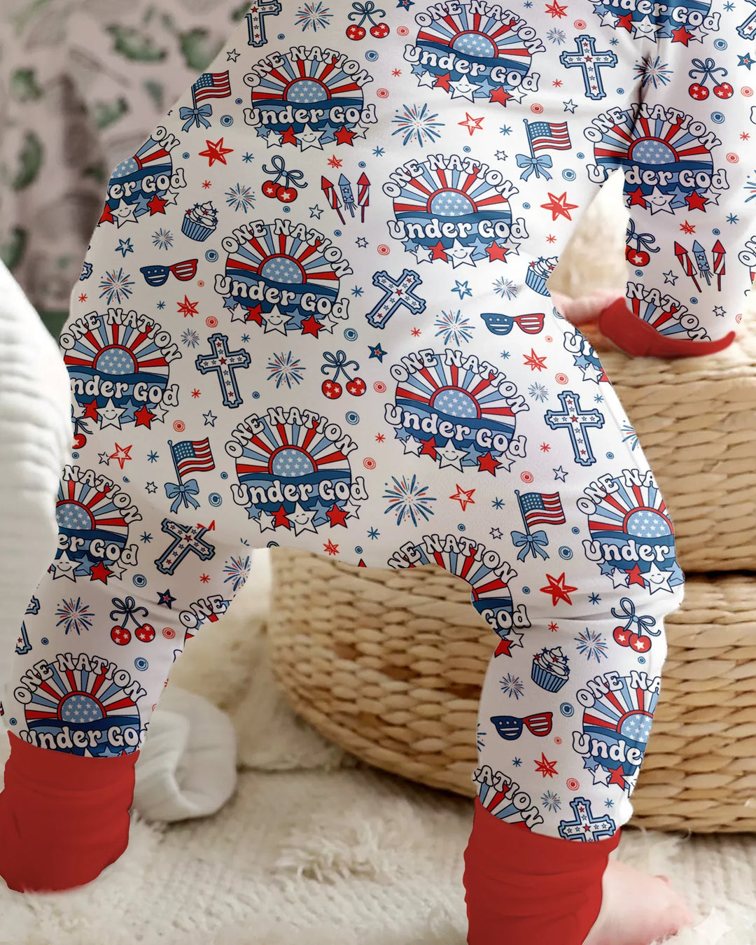 One Nation Under God Family Matching Bamboo Convertible Zippy