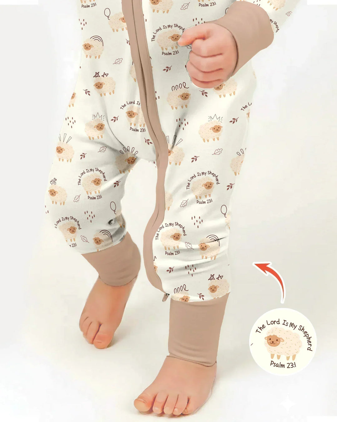 The Lord Is My Shepherd Baby Bamboo Convertible Zippy