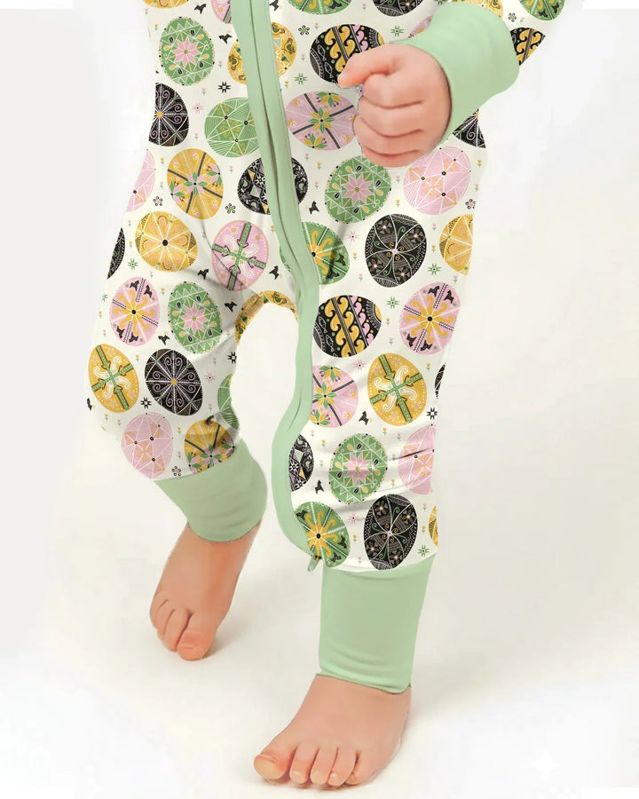 Pysanky Eggs Family Matching Bamboo Convertible Zippy