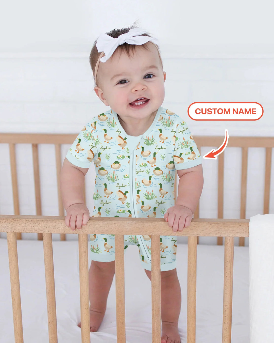 Personalized Mallard Duck Bamboo Shorty Zippy