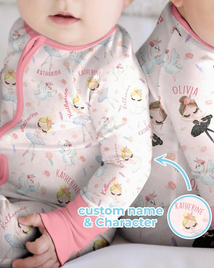 Custom Name Ballerina Doll Bamboo Convertible Zippy
