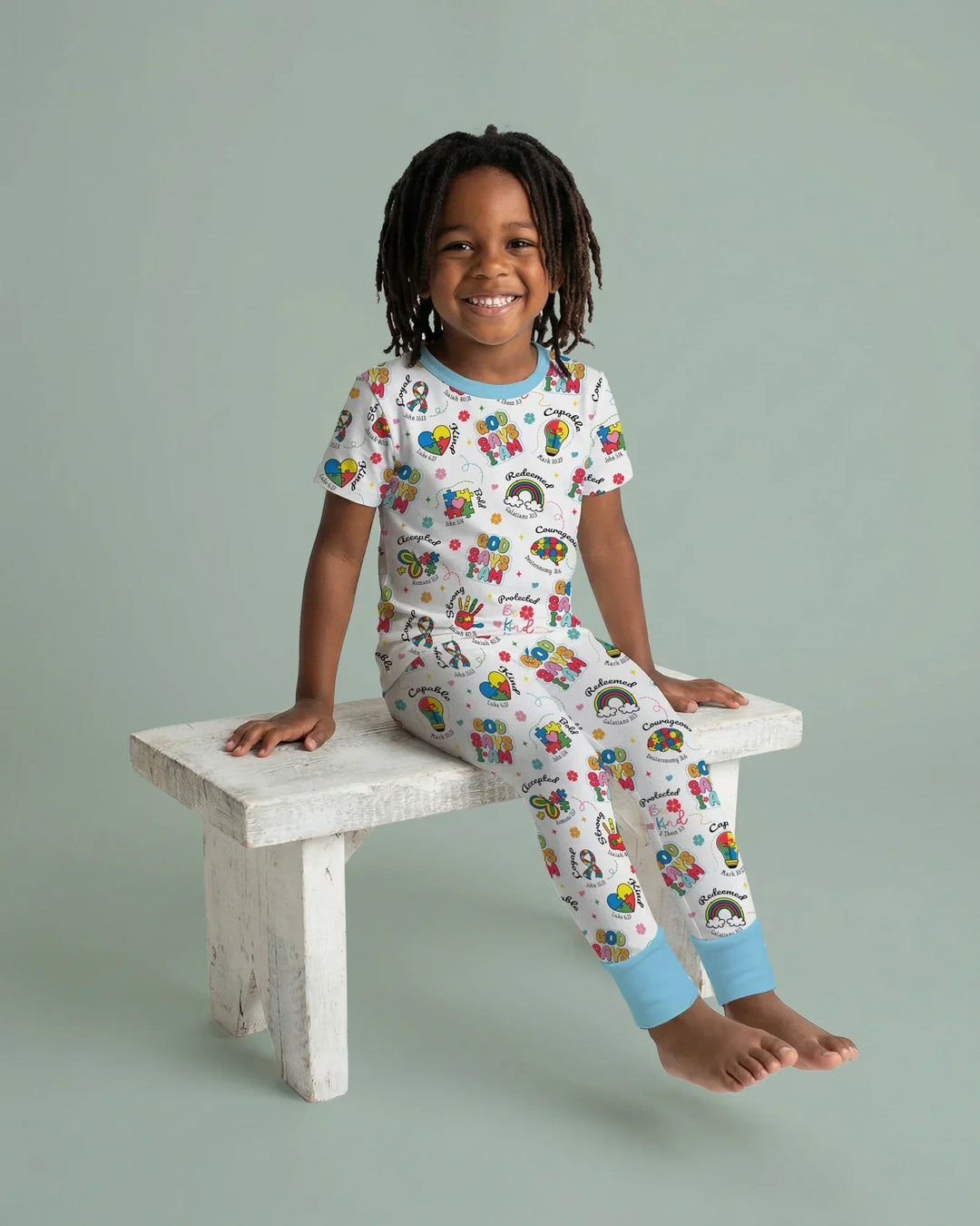 God Says I am Different Bamboo Two Piece Short Sleeve Pajama Set