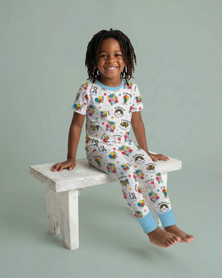 God Says I am Different Bamboo Two Piece Short Sleeve Pajama Set