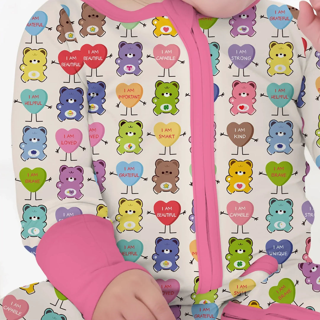 Rainbow Bears Affirmation Bamboo Convertible Zippy
