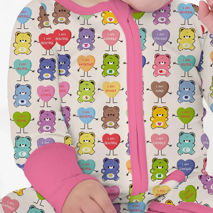 Rainbow Bears Affirmation Bamboo Convertible Zippy