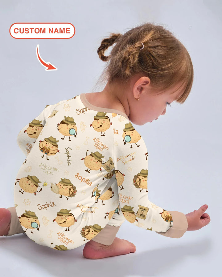 Custom Name Passover Afikoman Bamboo Convertible Zippy