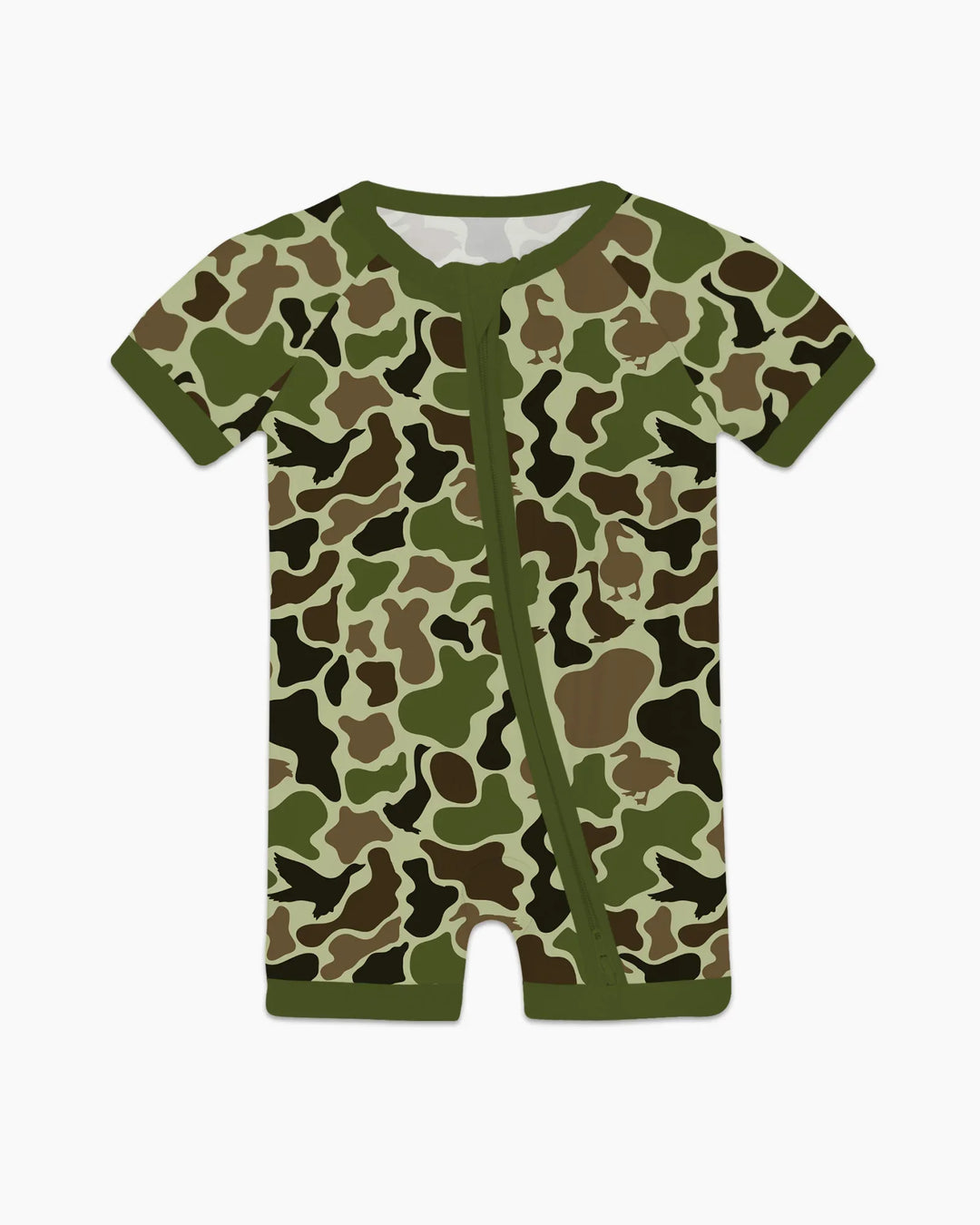Mallard Duck Hunting Camouflage Bamboo Shorty Zippy