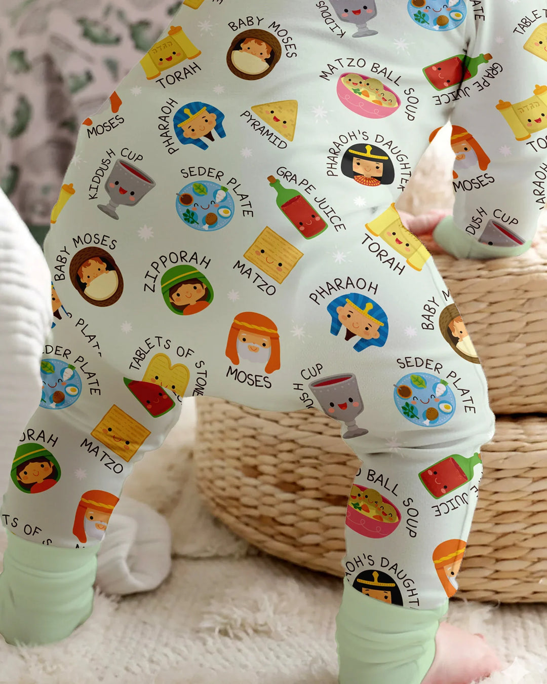 Cute Passover Characters Bamboo Convertible Zippy