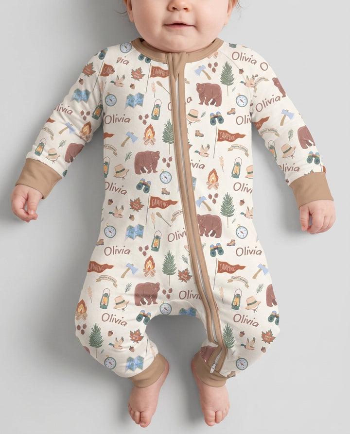 Custom Name Adventure Outdoors Bamboo Convertible Zippy
