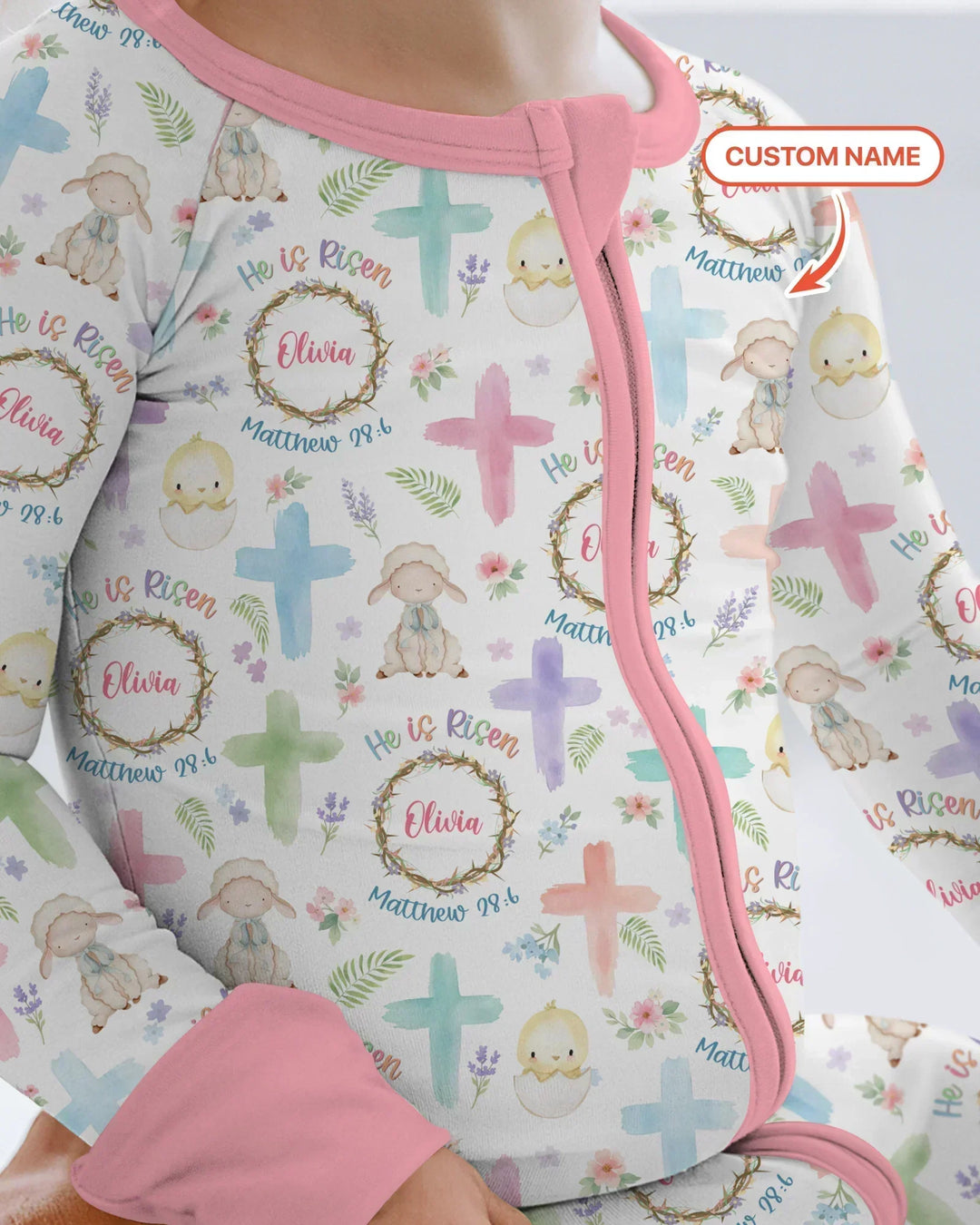 He Is Risen Personalized Bamboo Convertible Zippy