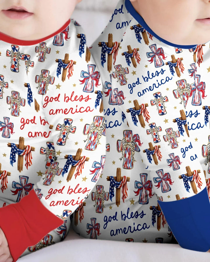 God Bless America Family Matching Bamboo Convertible Zippy