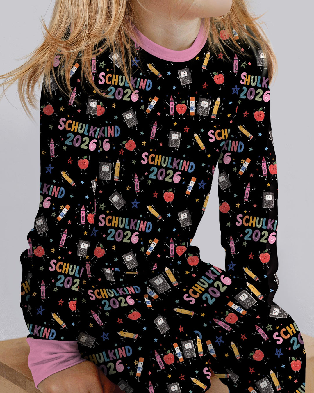 First Day Fun 2026 Bamboo Two Piece Long Sleeve Pajama Set