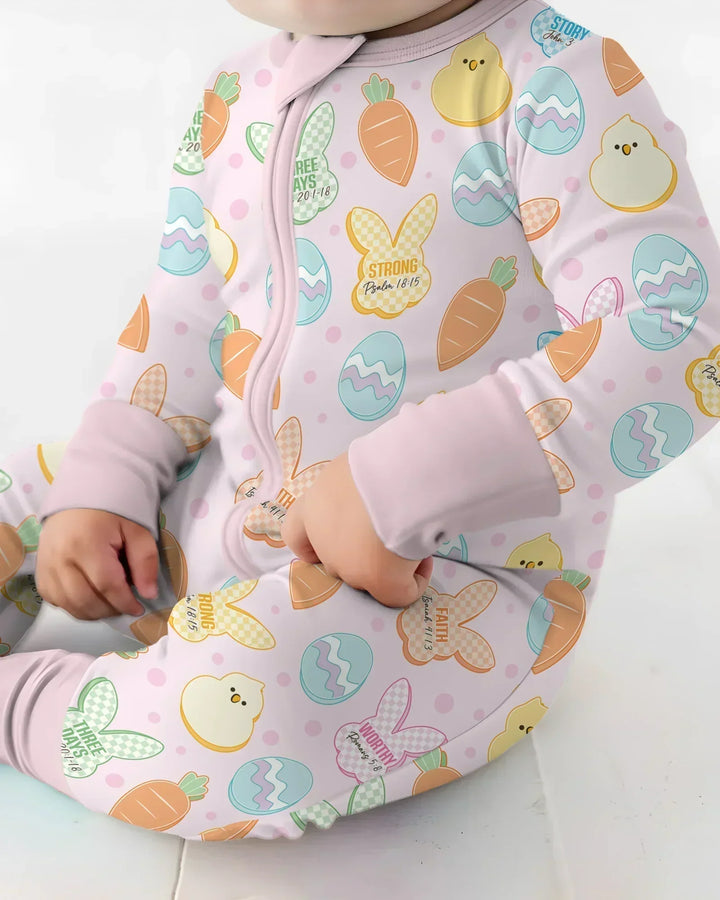 Easter Christian Bunny Bamboo Convertible Zippy