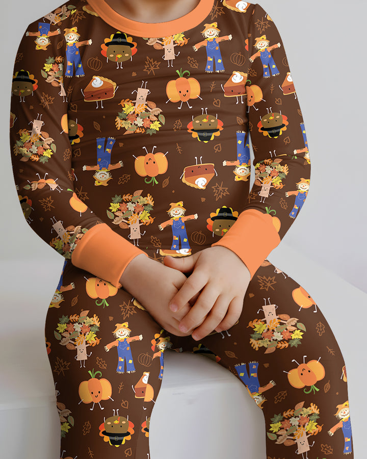 Template Bamboo Two Piece Long Sleeve Pyjamas Set