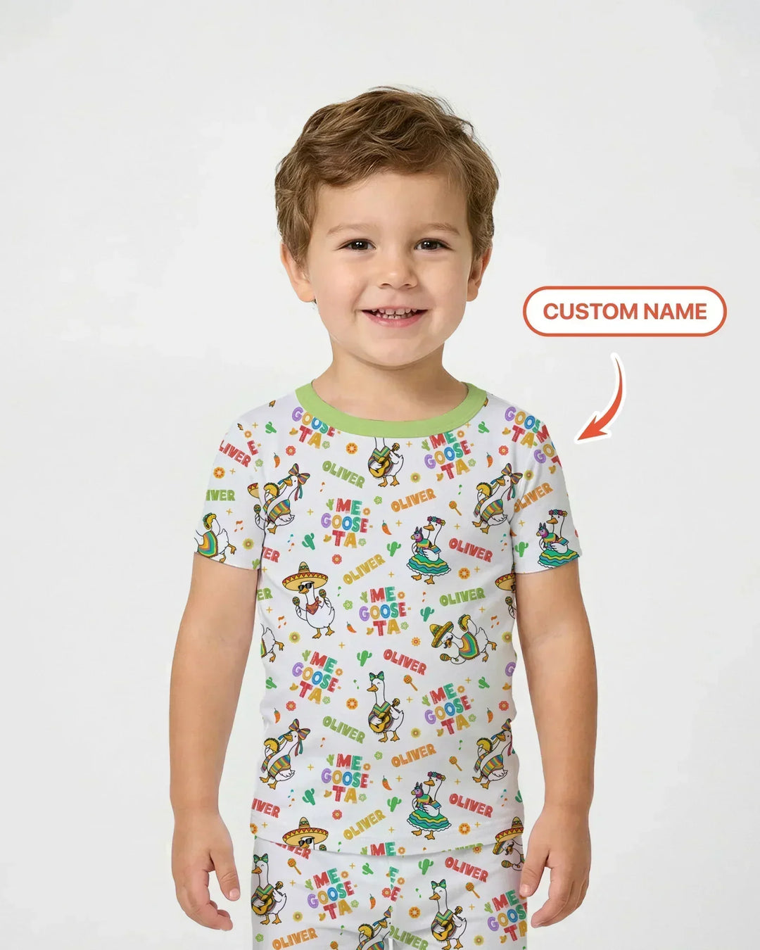Custom name Me Goose-ta Bamboo Two Piece Short Sleeve Pajama Set