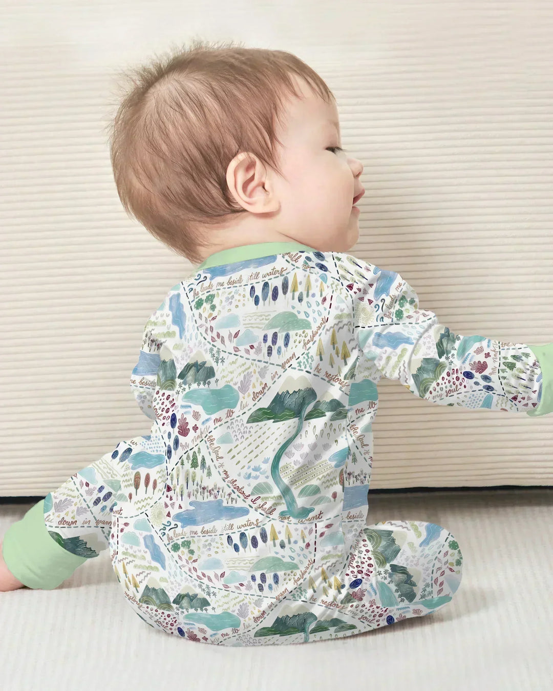 Whimsical Psalms 23 Map Bamboo Convertible Zippy
