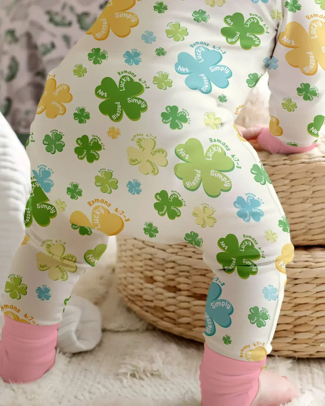 Shamrocks Print St. Patrick's Day Bamboo Convertible Zippy