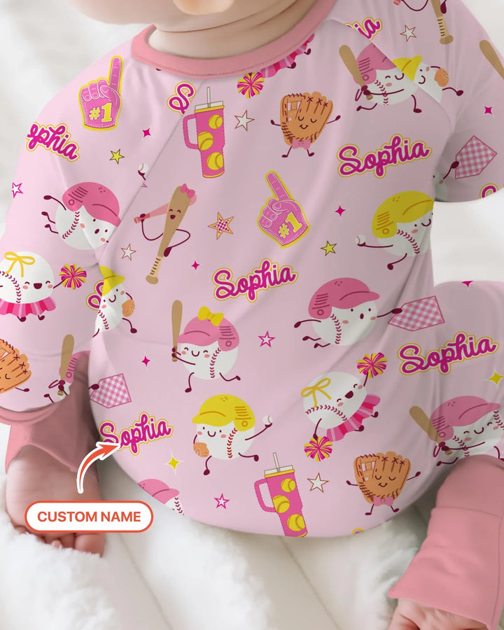 Baseball Mama and Mini Matching Bamboo Convertible Zippy