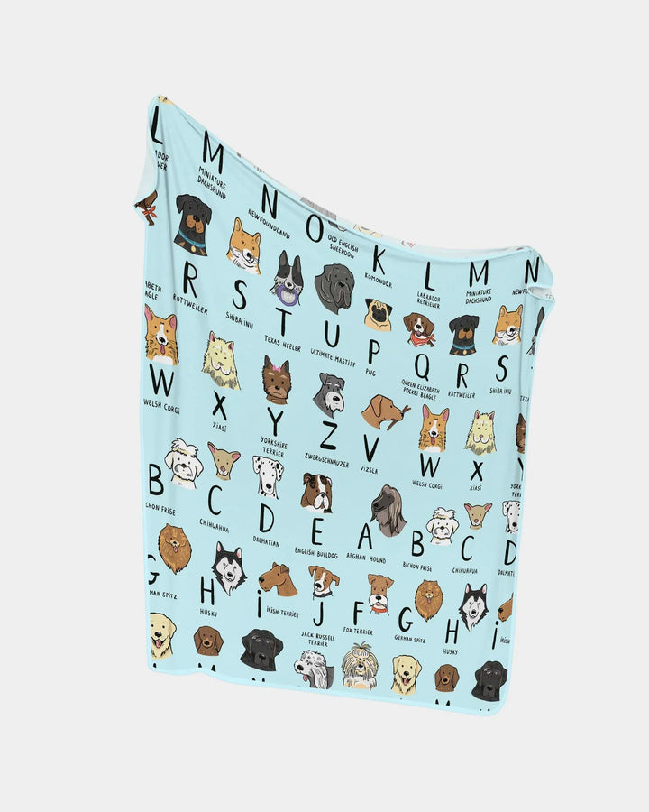 Funny Dogs Alphabet Bamboo Blanket