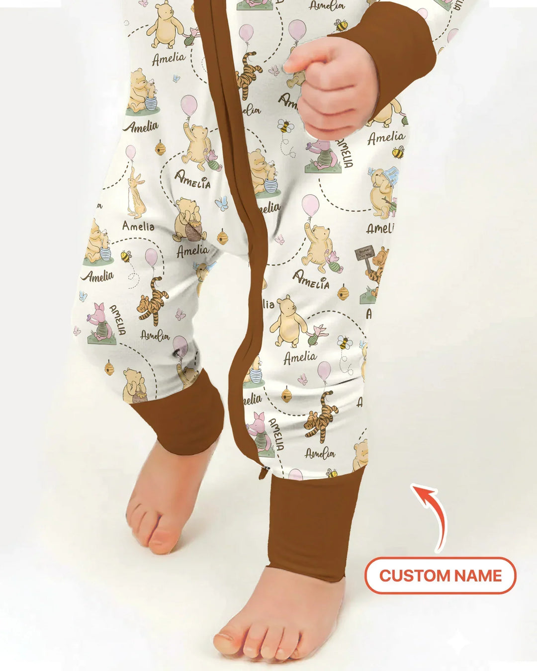 Once Upon A Bear Custom Name Bamboo Convertible Zippy