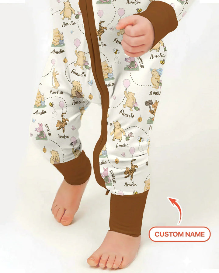Once Upon A Bear Custom Name Bamboo Convertible Zippy