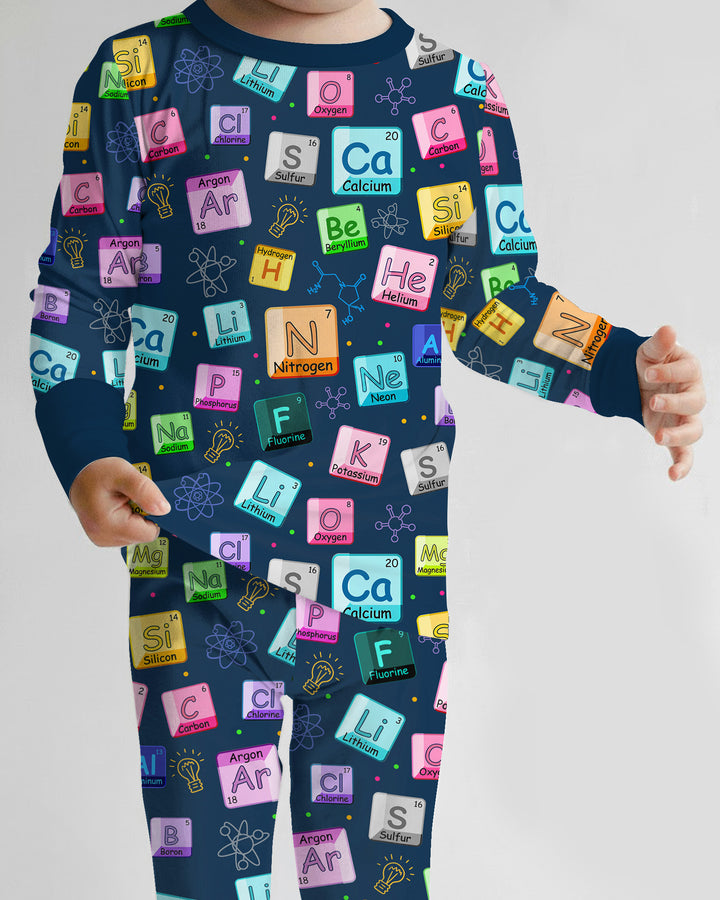 Science Elements Bamboo Two Piece Long Sleeve Pajama Set