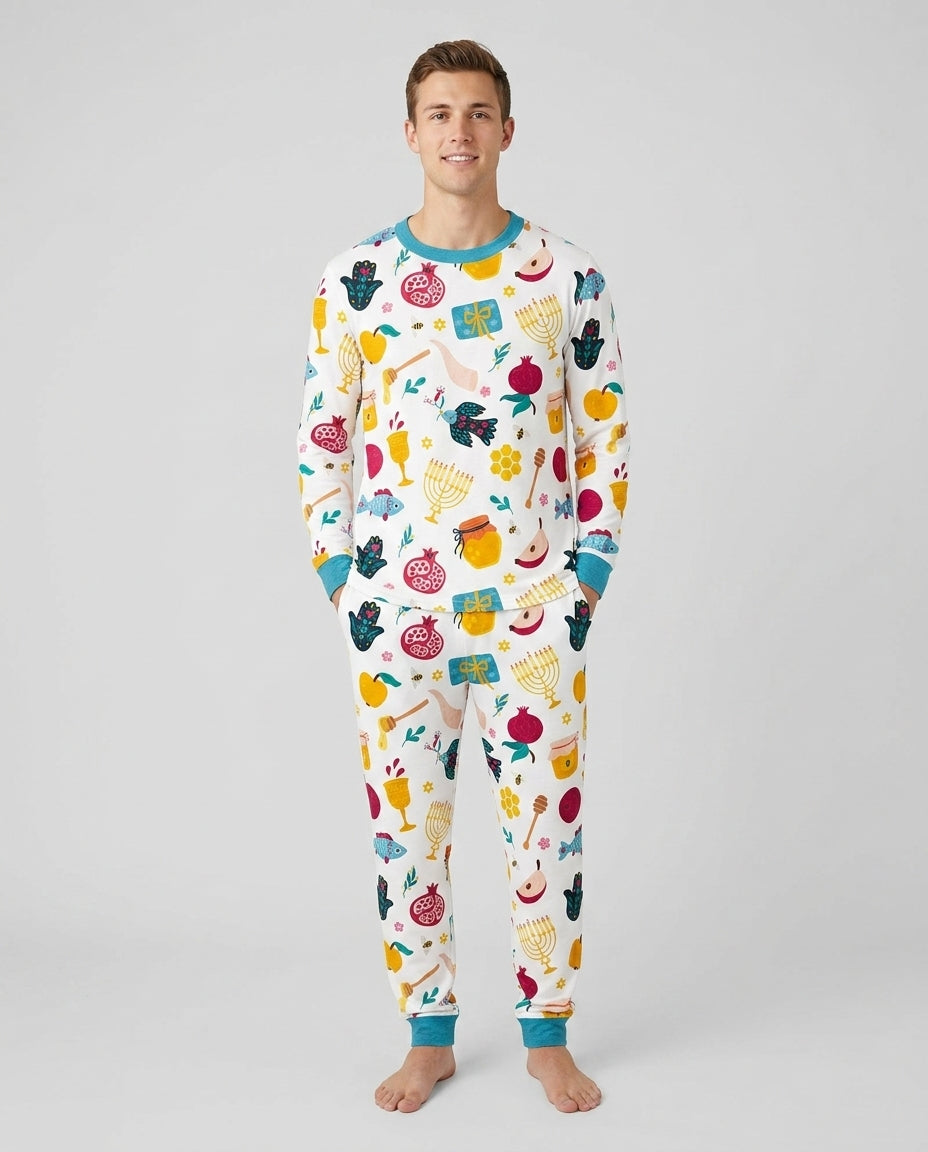 Shanah Tovah Party Bamboo Men's Pajama Set