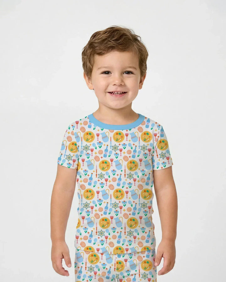 Pesach Sameach Matching Family Bamboo Two Piece Short Sleeve Pajama Set