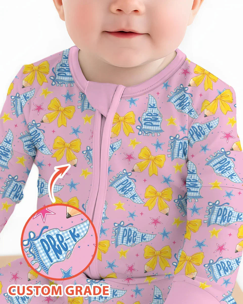 Pencil Bow Back To School Bamboo Convertible Zippy
