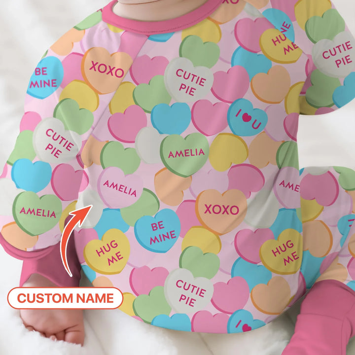 Valentine Candy Crush Family Matching Bamboo Convertible Zippy