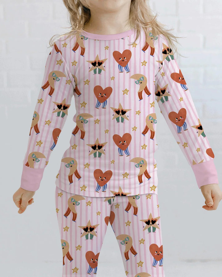 Dance More Dances Bamboo Two Piece Long Sleeve Pajama Set