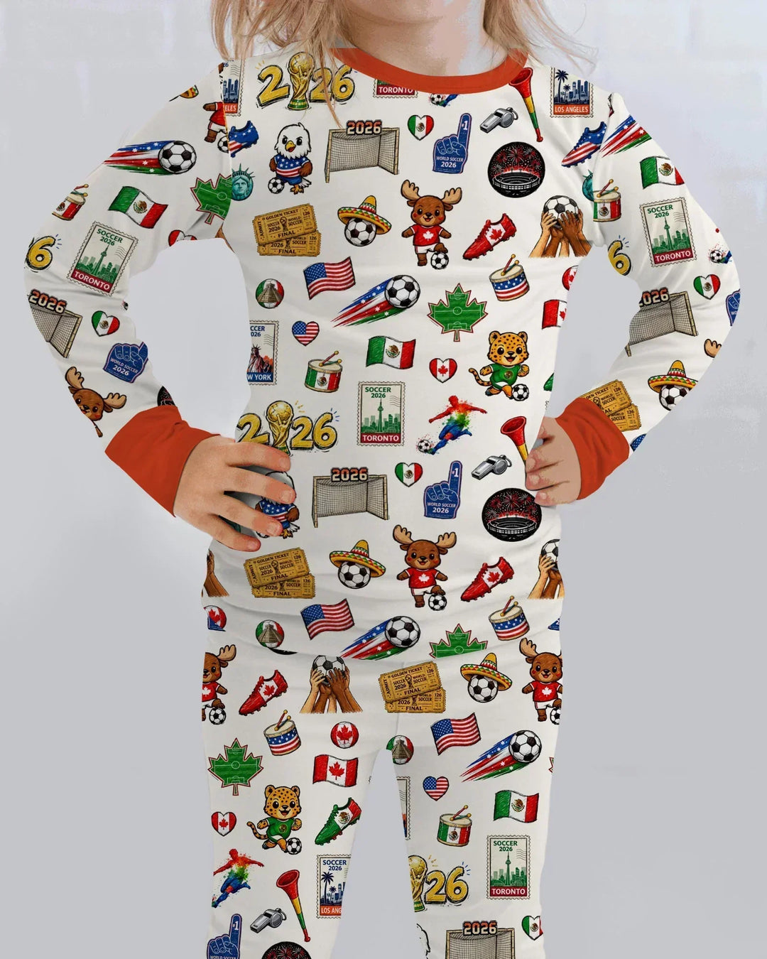 Soccer Cup 2026 Bamboo Two Piece Long Sleeve Pajama Set