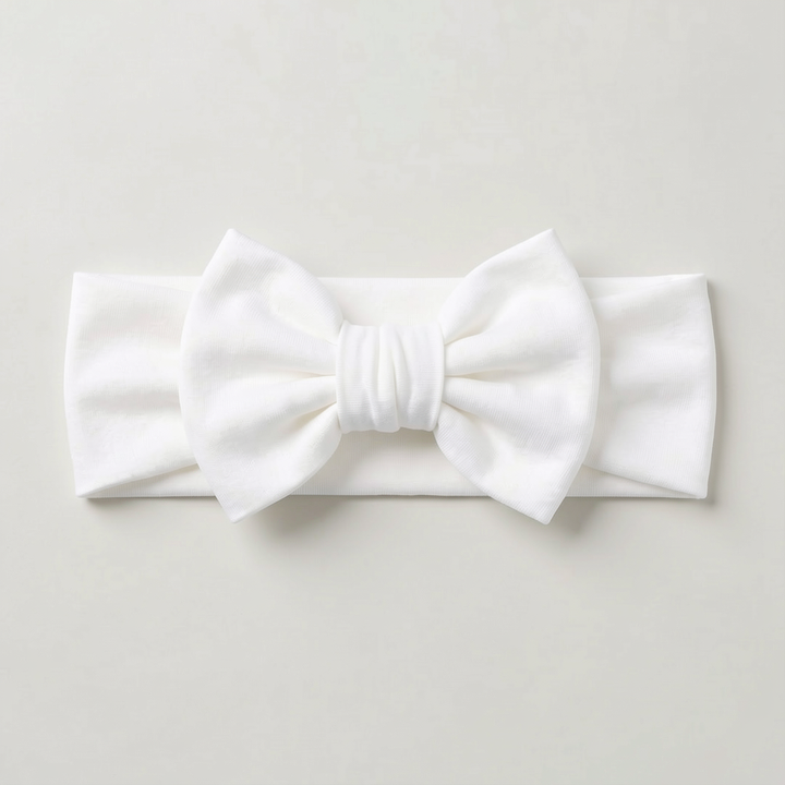 Solid Color Bamboo Luxe Bow Headband