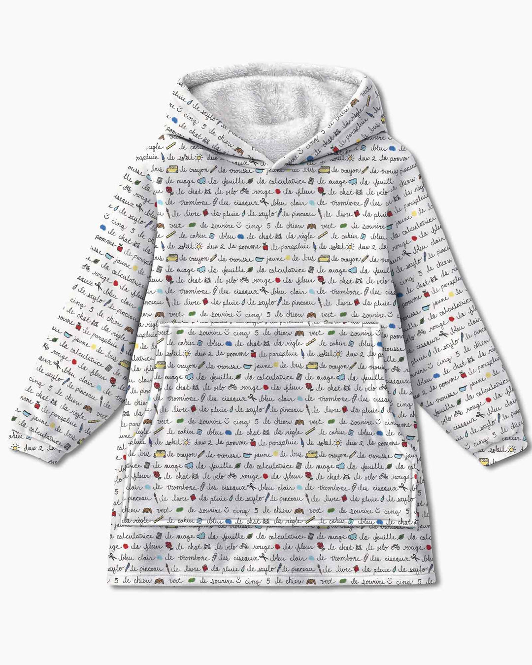 French Classroom Notes Bamboo Blanket Hoodie