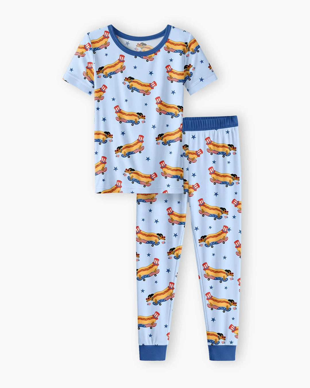 American Hot Dog Bamboo Two Piece Short Sleeve Pajama Set